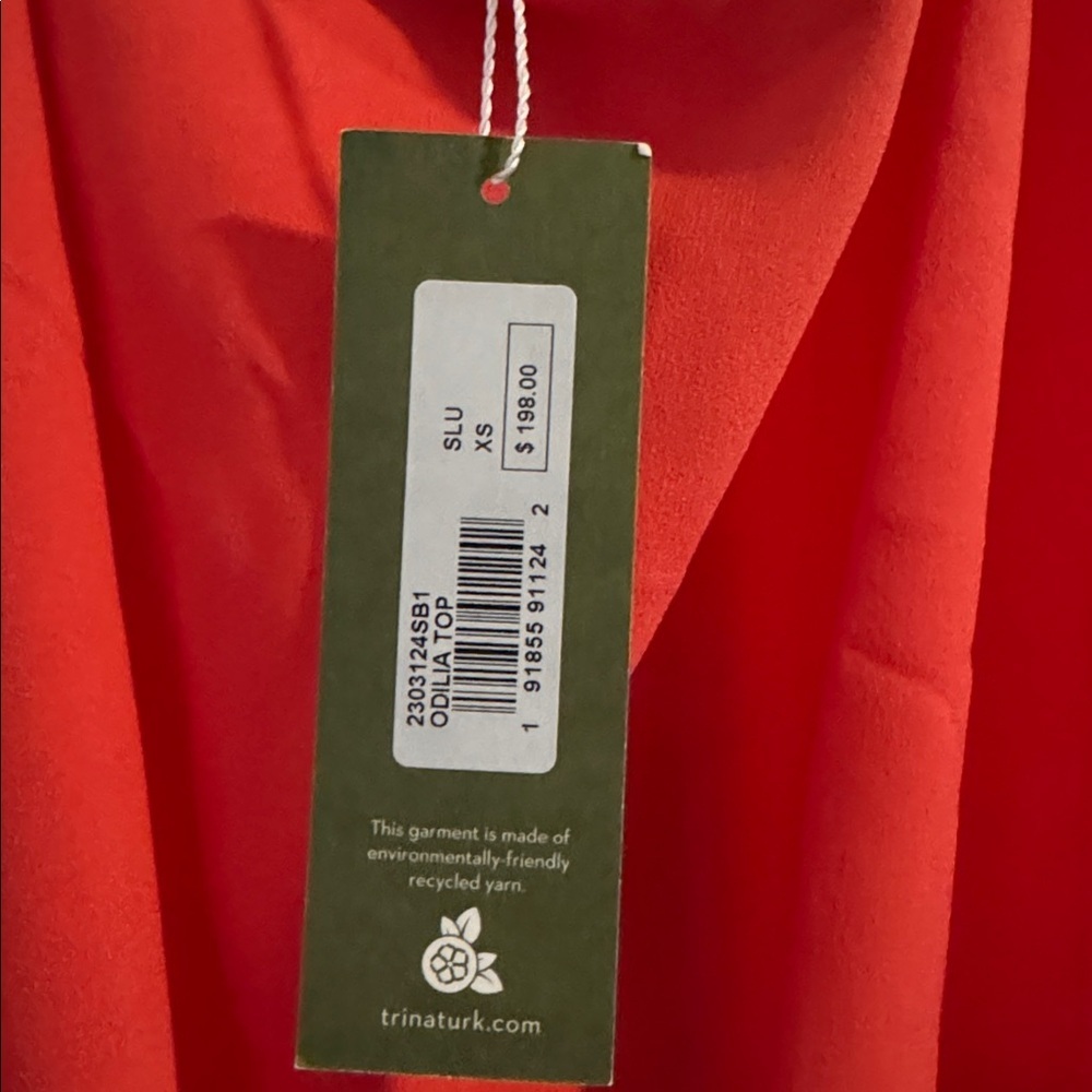 Trina Turk Odilia Draped Cowl-Neck Crepe Top NWT SZ XS - Picture 5 of 7